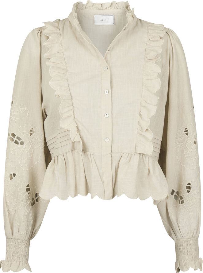 Neo Noir Petrine Embroidery Blouse Sand