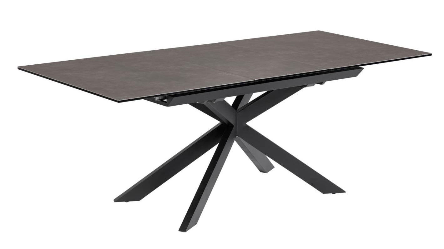 Kave Home Esstisch ATMINDA 160-210 x 90 cm schwarz /Keramik