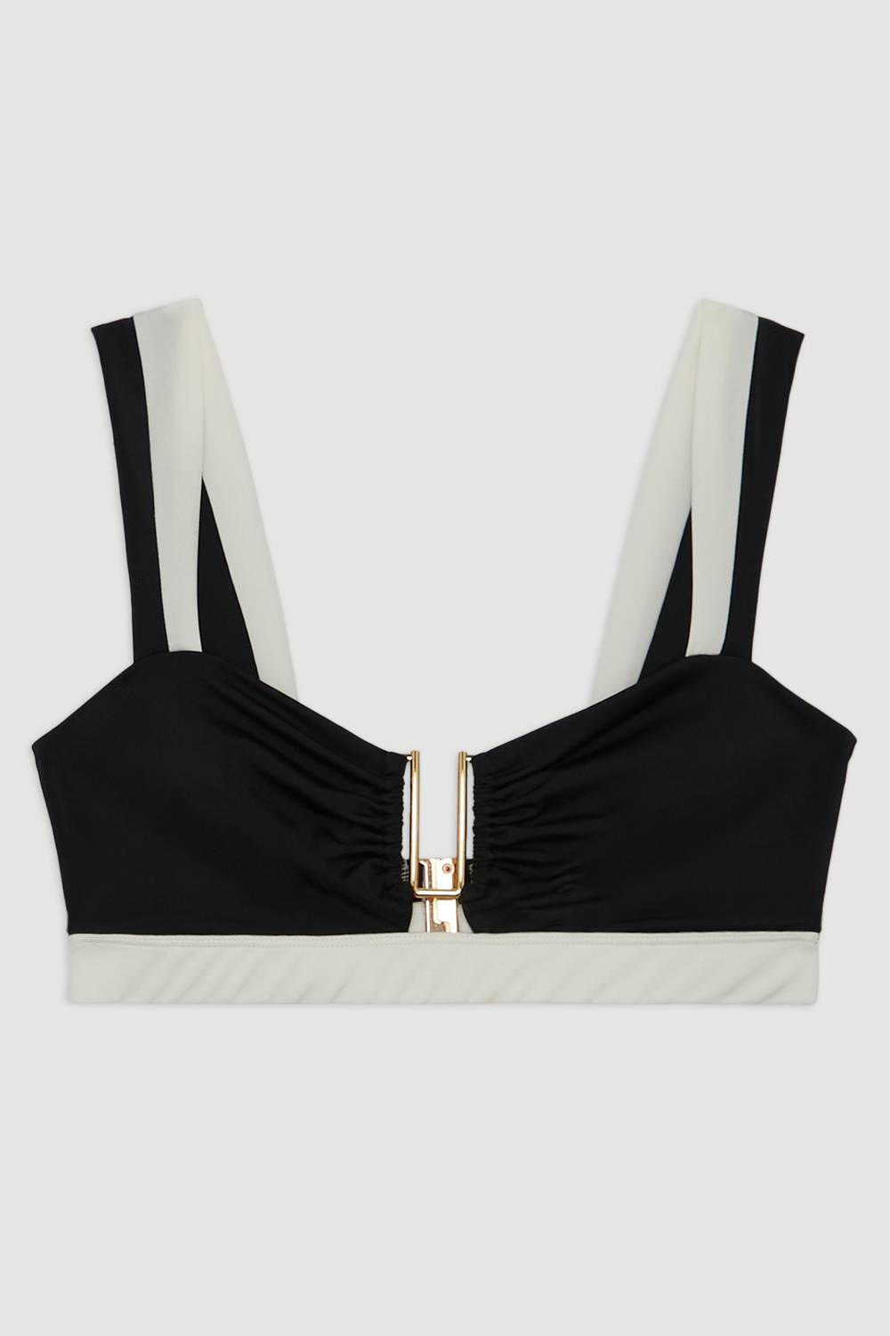 KarenMillen Haut de Bikini à Bretelles Détachables avec Détails de Finition