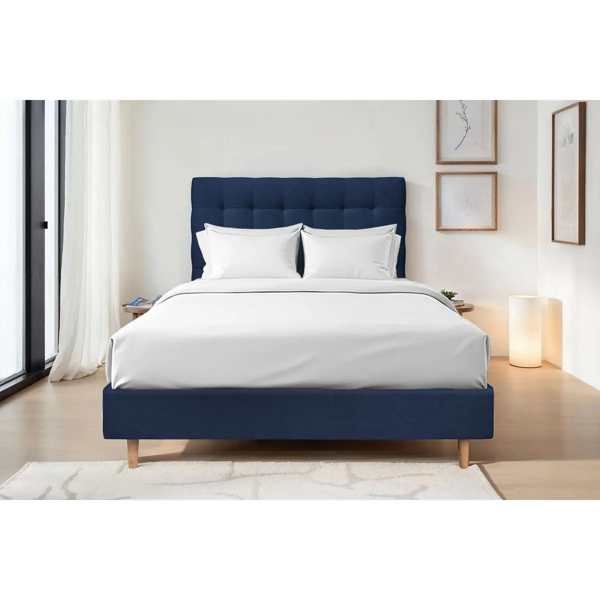 Lit Sommeil de plomb - 160x200 cm - Bleu