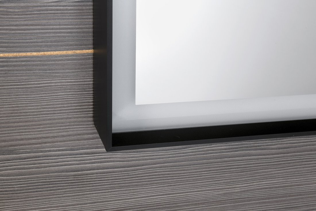 Sapho Sort LED spiegel 120x70cm mat zwart