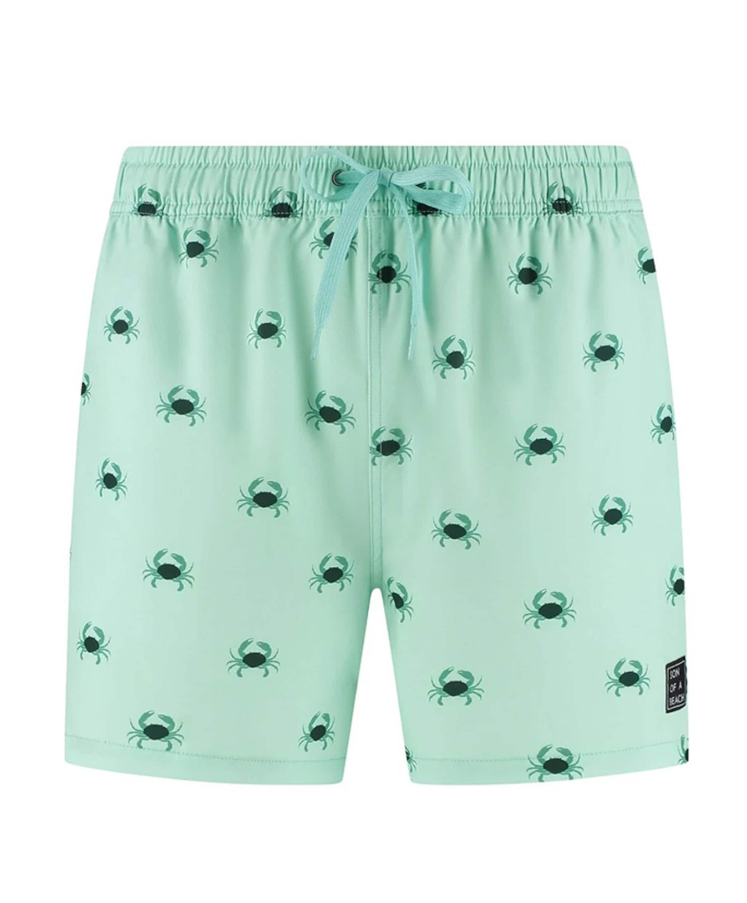 Son of a Beach Jongens zwemshort groen