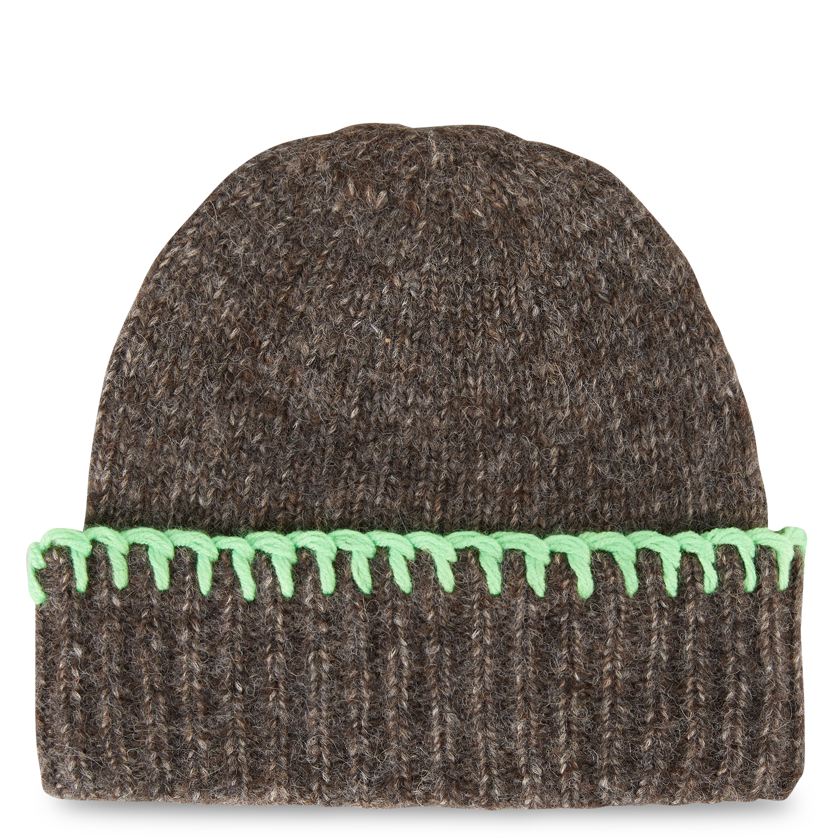 BEANIE - Bonnet en laine et en coton mélangés | Marron