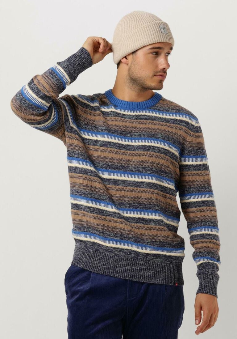 SCOTCH & SODA multi scotch & soda trui regular fit mixed yarn stripe mix pullover
