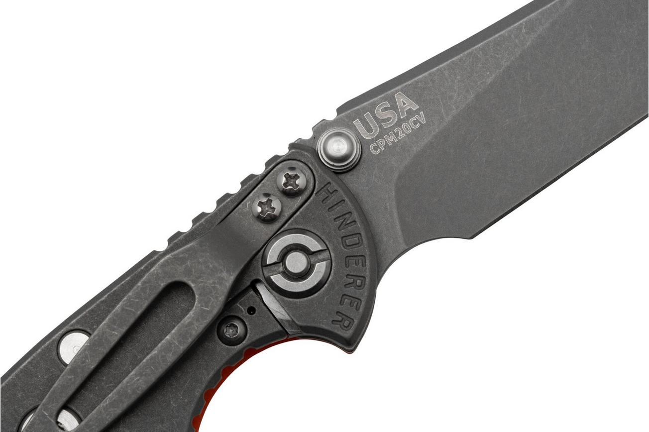 Rick Hinderer XM18 3.0” Slicer Non-Flipper CPM 20CV Orange G10 zakmes