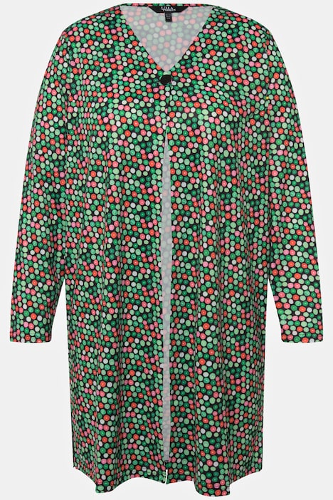 Jerseyjacke, Punkte, A-Linie, V-Ausschnitt