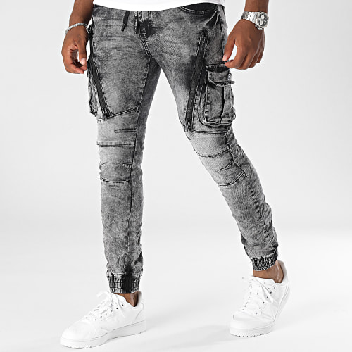 Jean Cargo Slim Gris