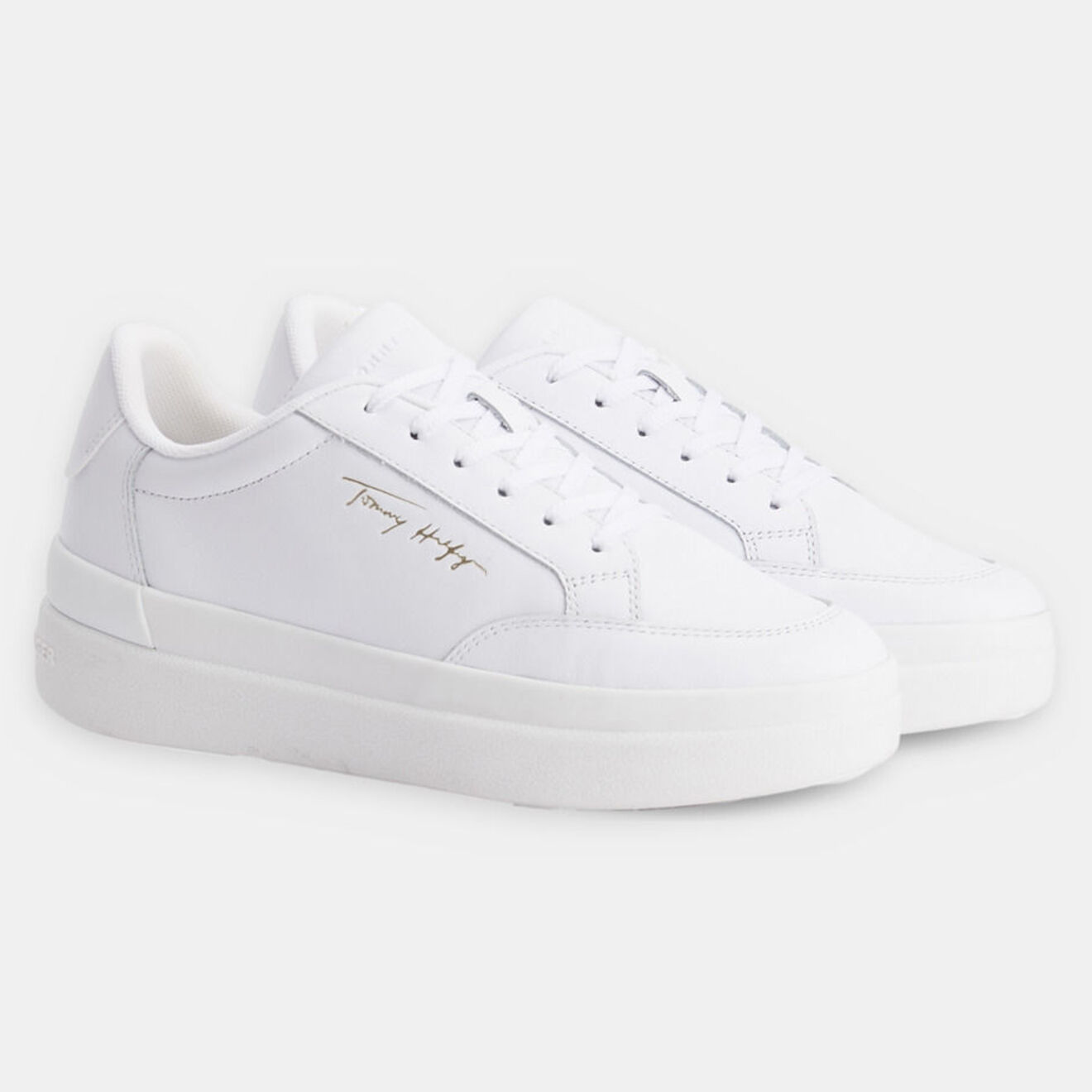 Tommy Hilfiger Baskets en Cuir Signature blanches