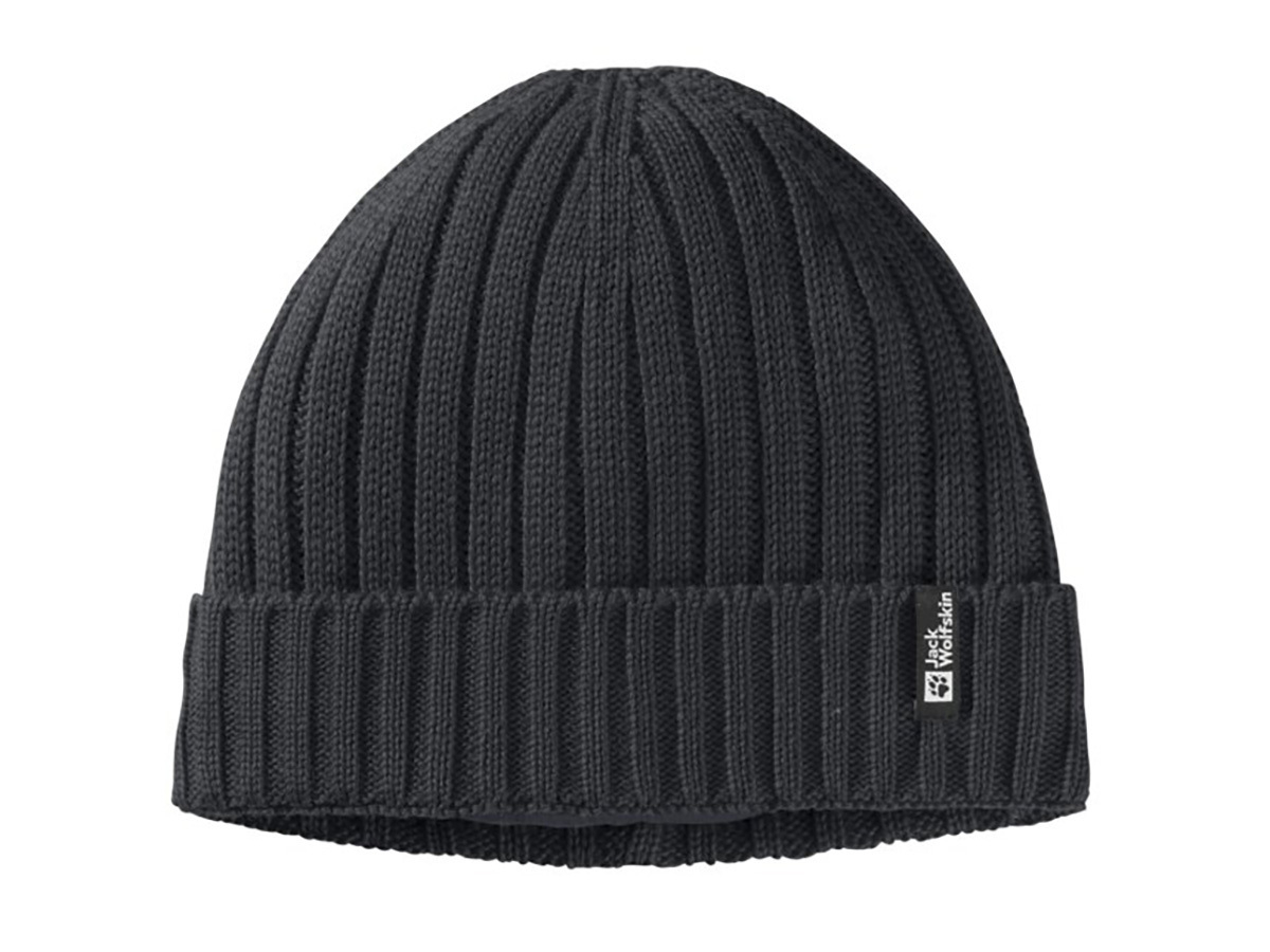 Jack Wolfskin Rib Knit unisex muts - Black