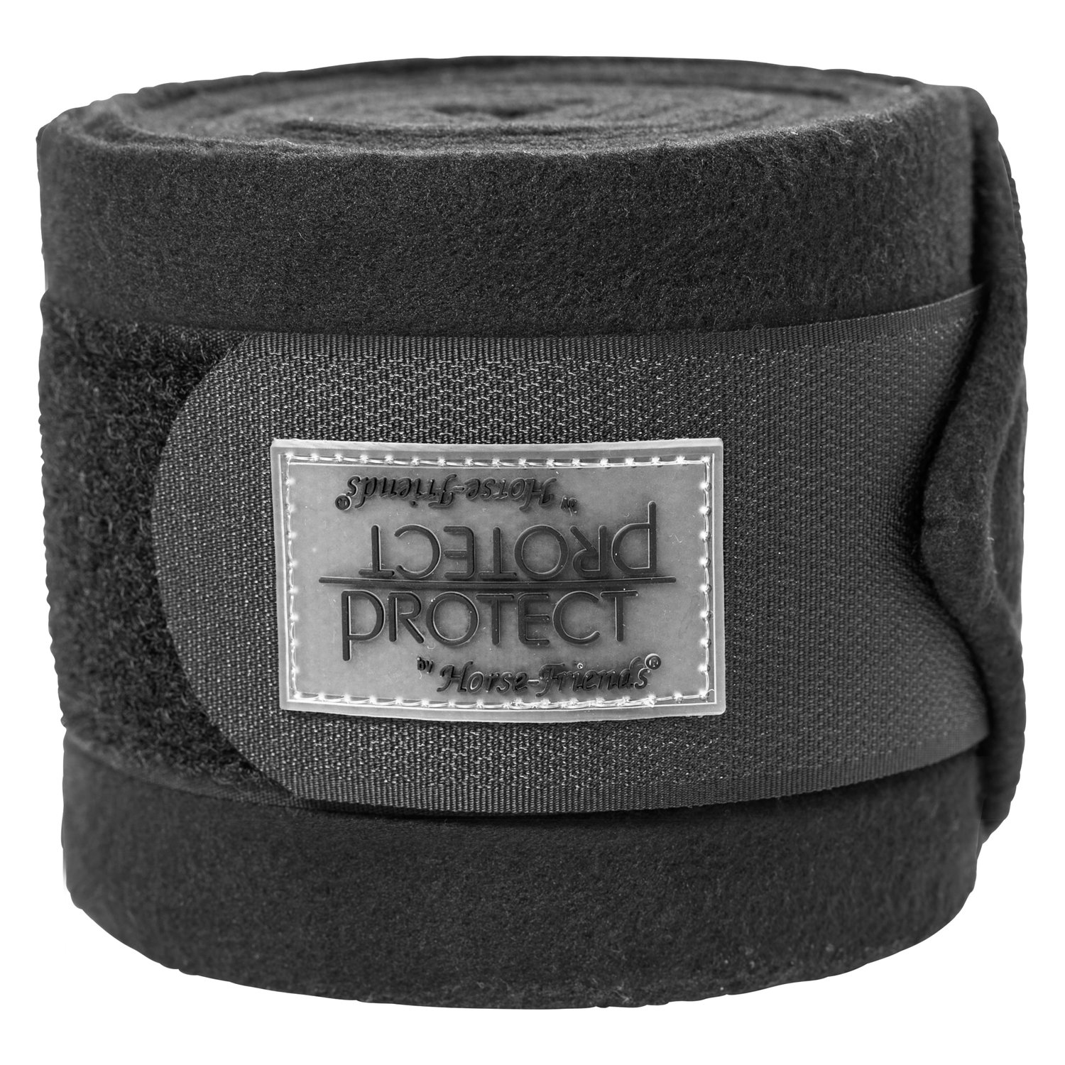 PROTECT by Horse-Friends Fleecebandagen für Ponys  - schwarz - Pony(2.9 m x 8.5 cm)