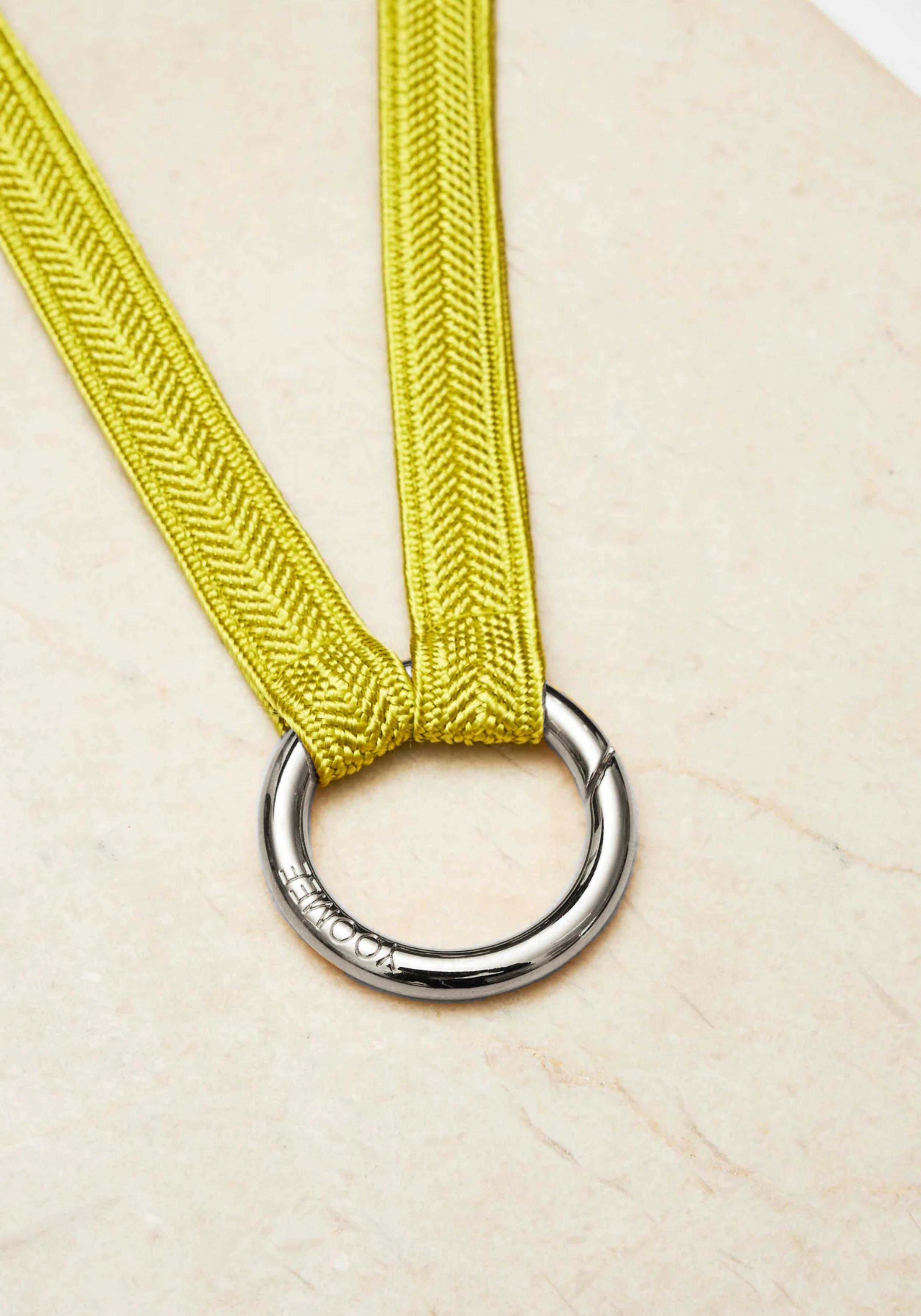 YOOMEE Mini-Schlüsselband Keychain Zahra Limegreen Silver