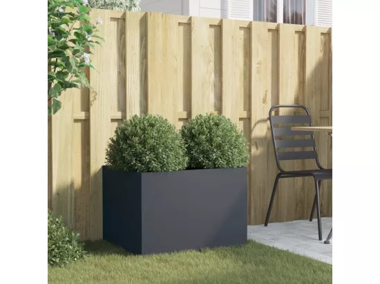 Jardinière anthracite 62x47x46 cm acier laminé à froid