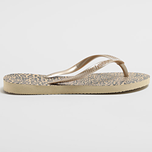 Tongs Femme Slim Animals Beige Léopard