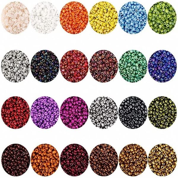 Seed / Rocailles Beads Kiera Kit - KREA DIY Smykkesett med forskjellige perler - 35000 stk