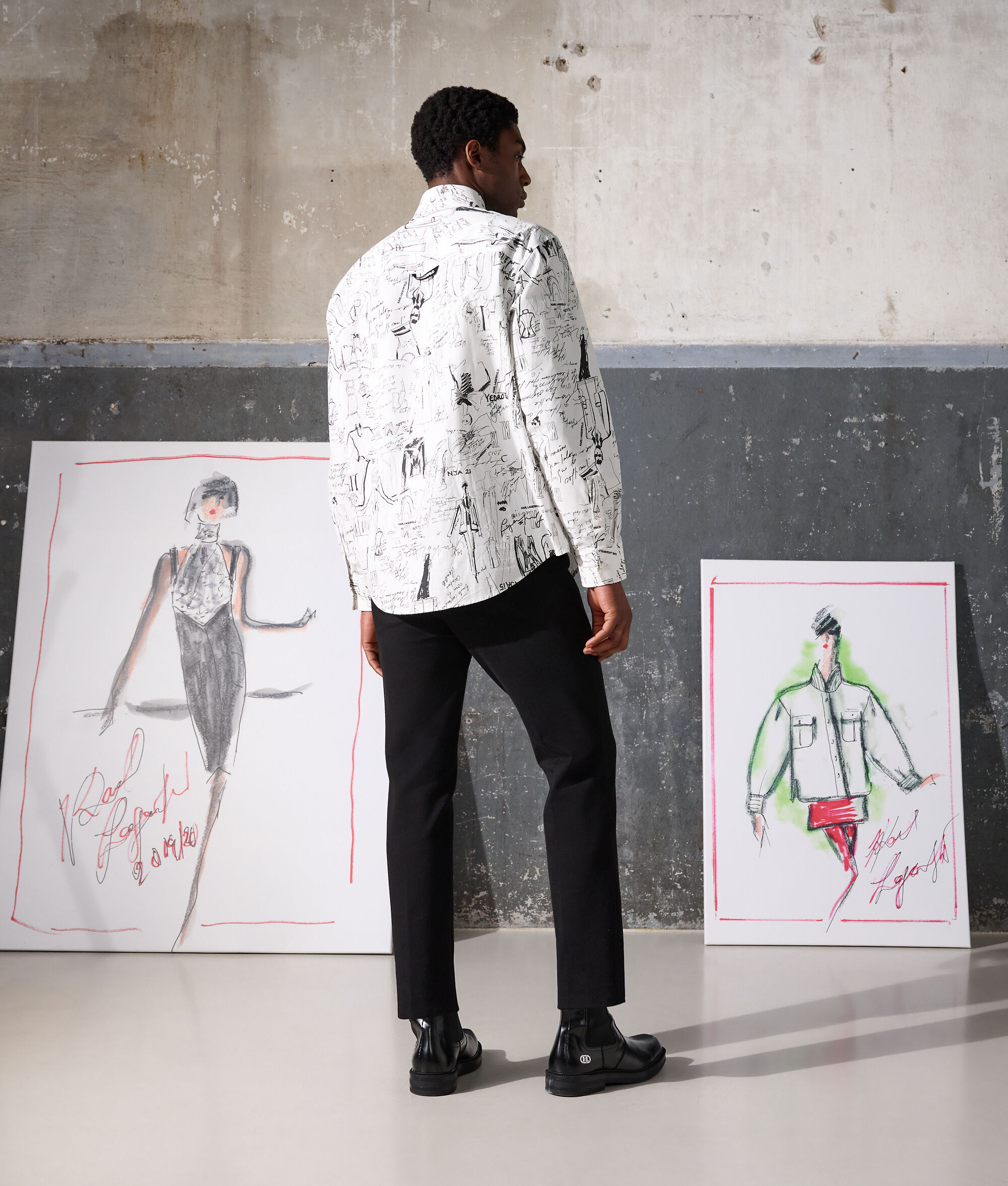 CHEMISE À MOTIF CROQUIS SÉLECTIONNÉE PAR HUN KIM