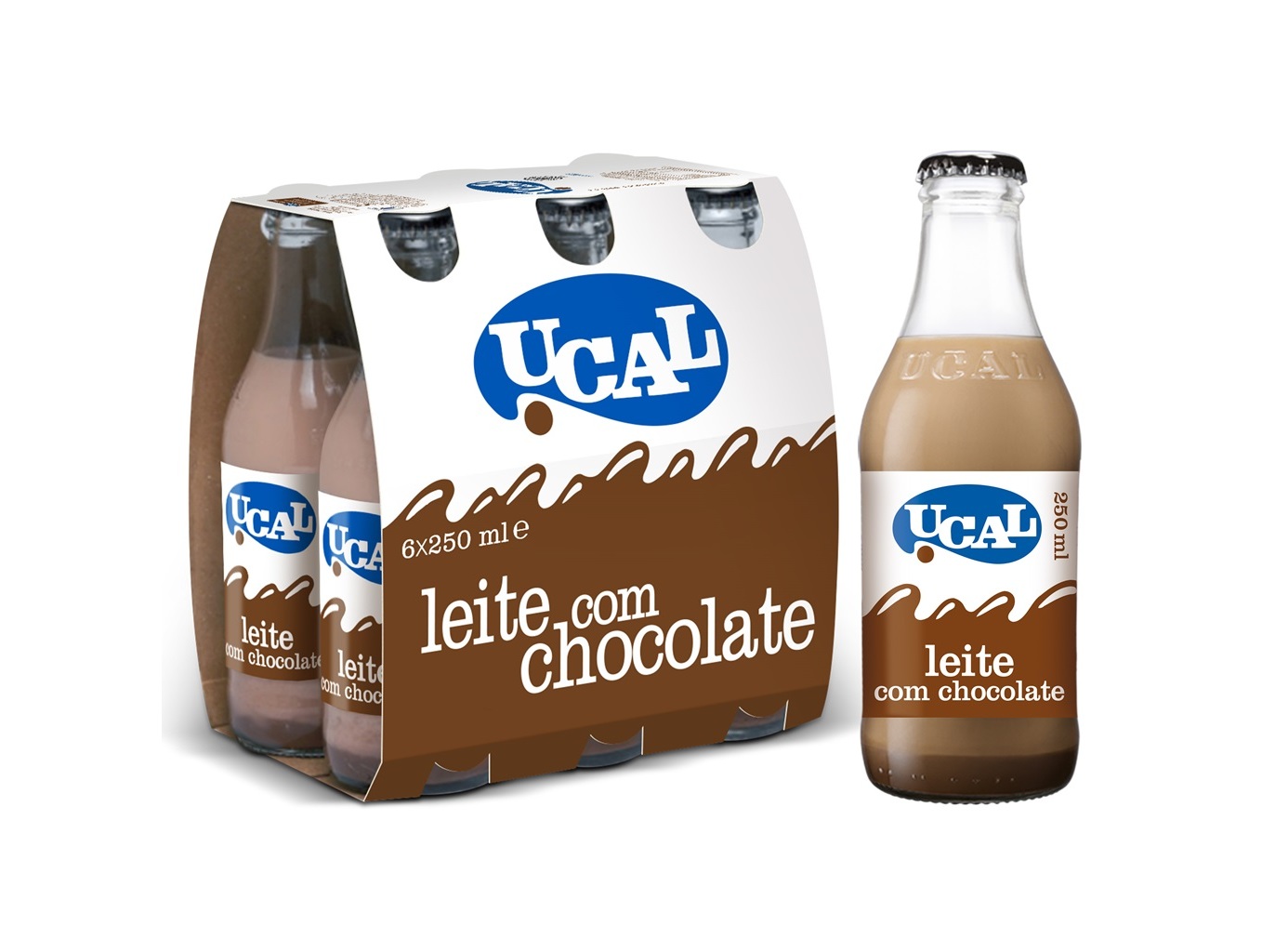LEITE UCAL COM CHOCOLATE GARRAFA 6X250ML