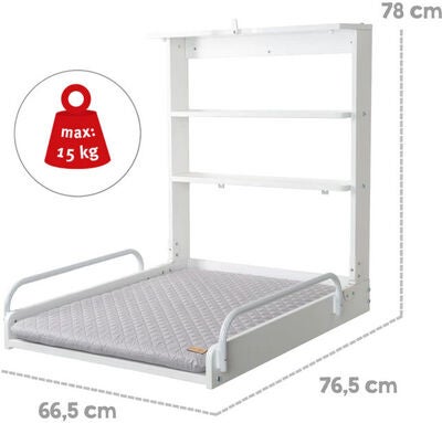 Roba Veggstellebord inkl. Roba Style Stellematte, White/Grey