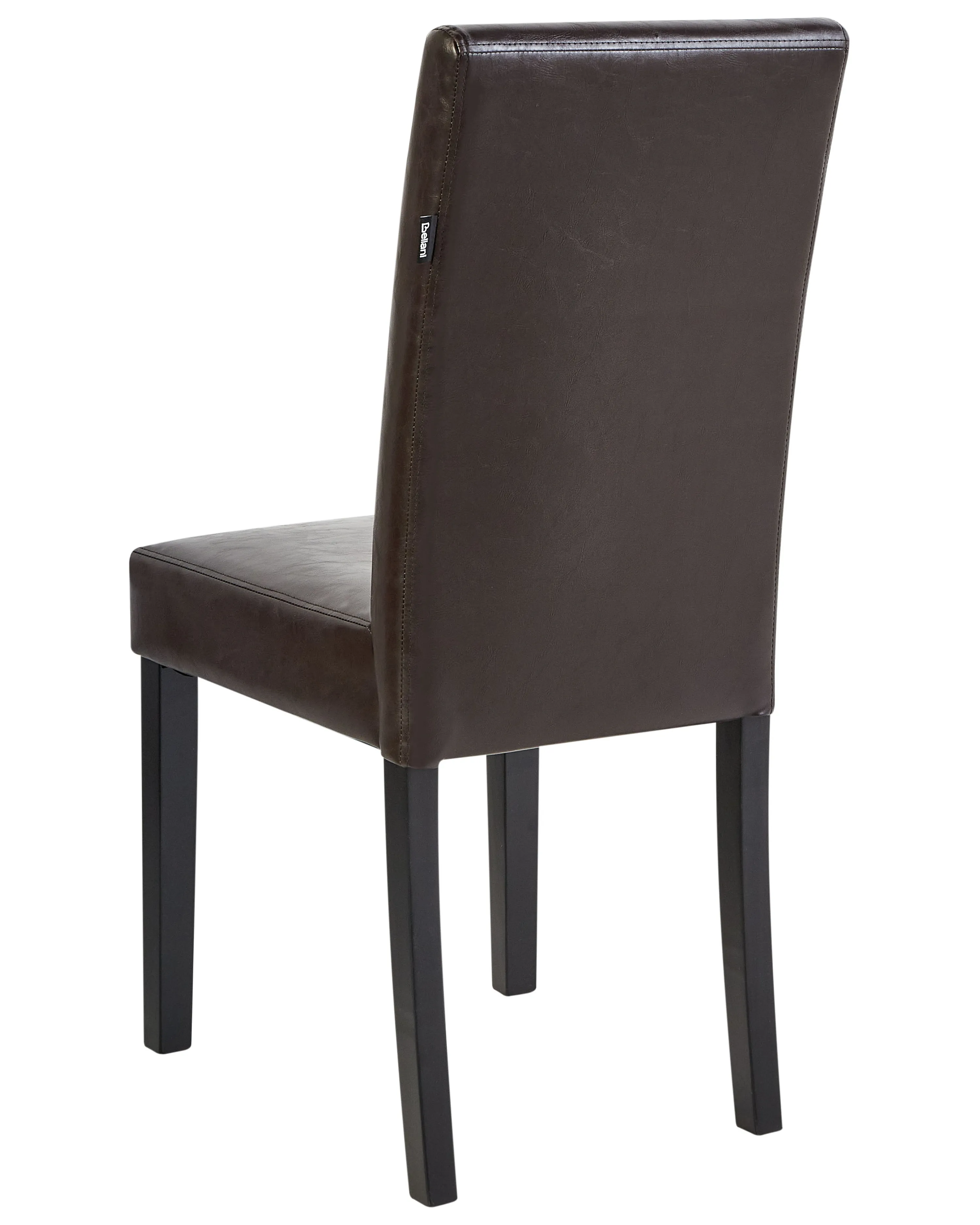 Set van 2 eetkamerstoelen BROADWAY Kunstleer Donkerbruin