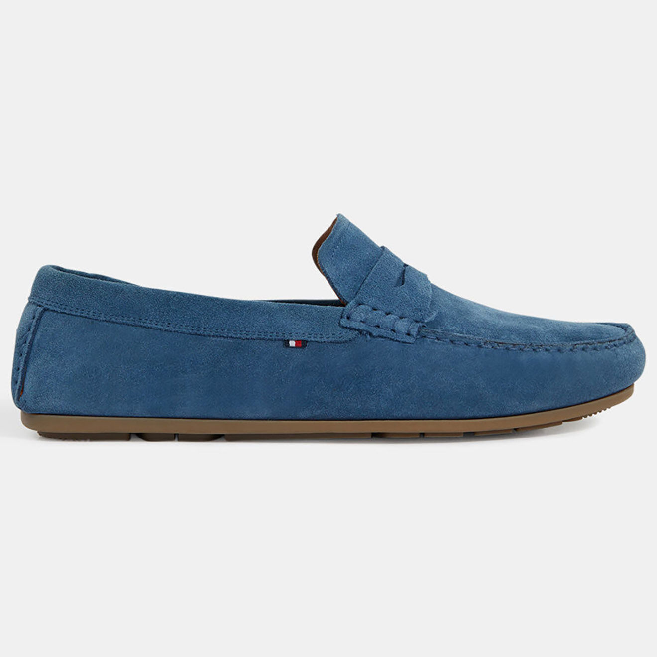 Tommy Hilfiger Mocassins en Velours de Cuir Driver bleus