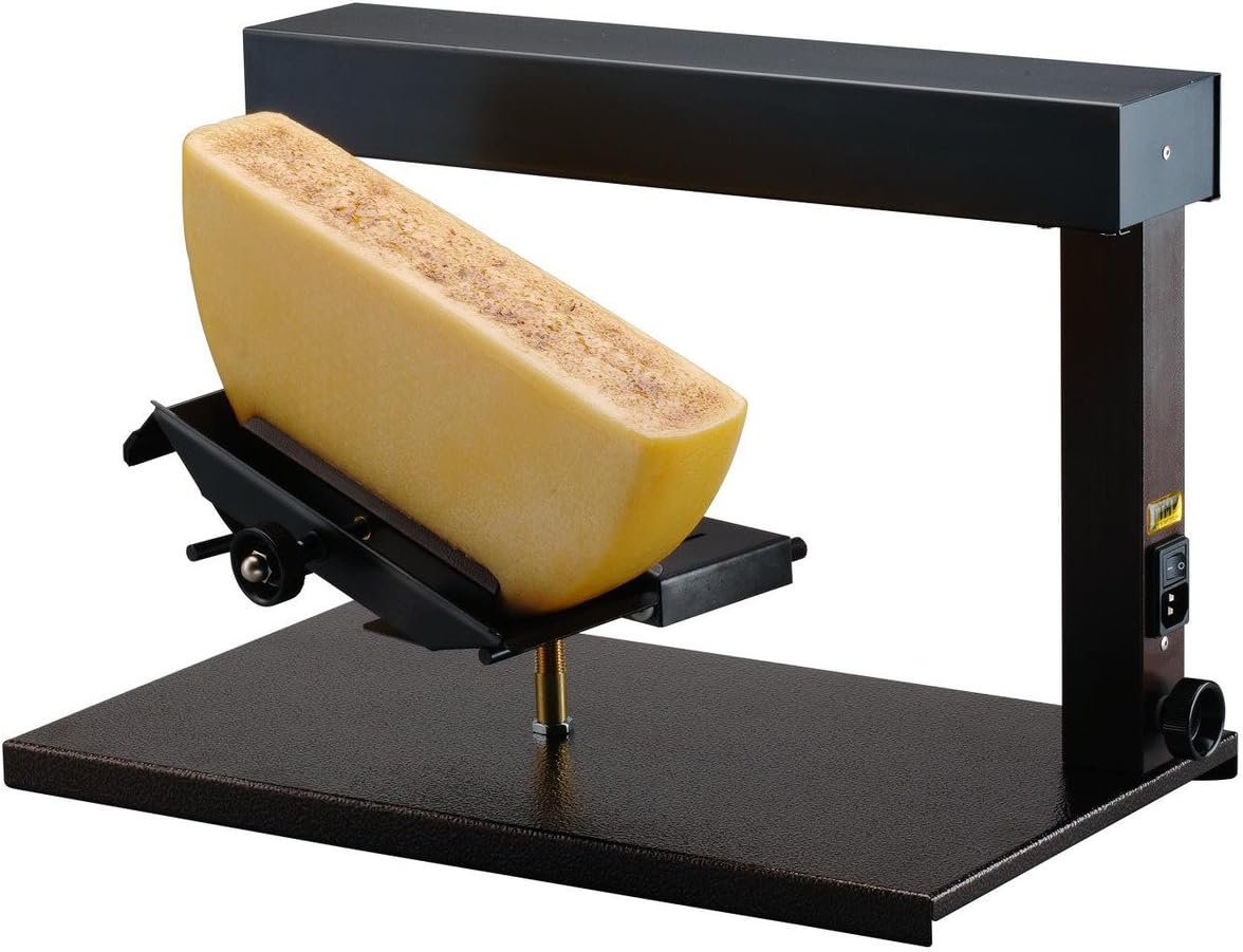 TTM Ambiance Raclette-Ofen, Klassisches Raclette für einen halben Käse, Kippbarer Kombi–Käsehalter für runden und eckigen Käse, 48x27x32 cm, 1000 W