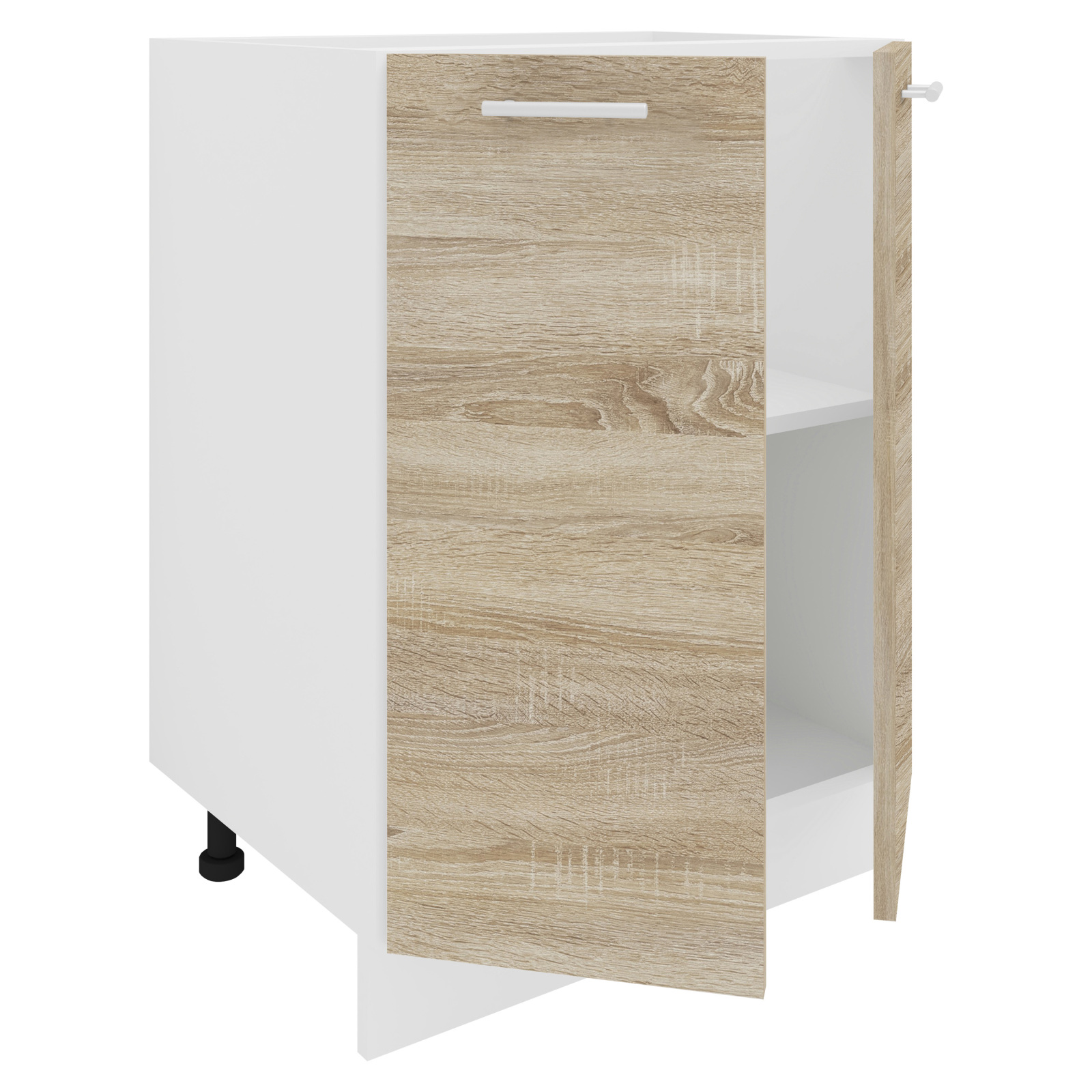 Unterschrank ESILO - weiß - Sonoma Eiche - 60 cm