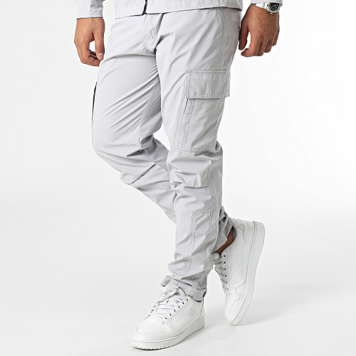 Ensemble Veste Zippée Et Pantalon Cargo Gris