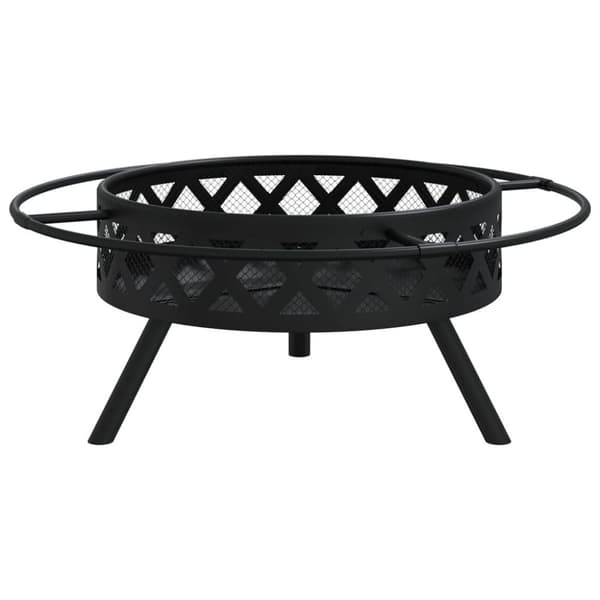 vidaXL Bålfat med ildrake 70 cm XXL stål