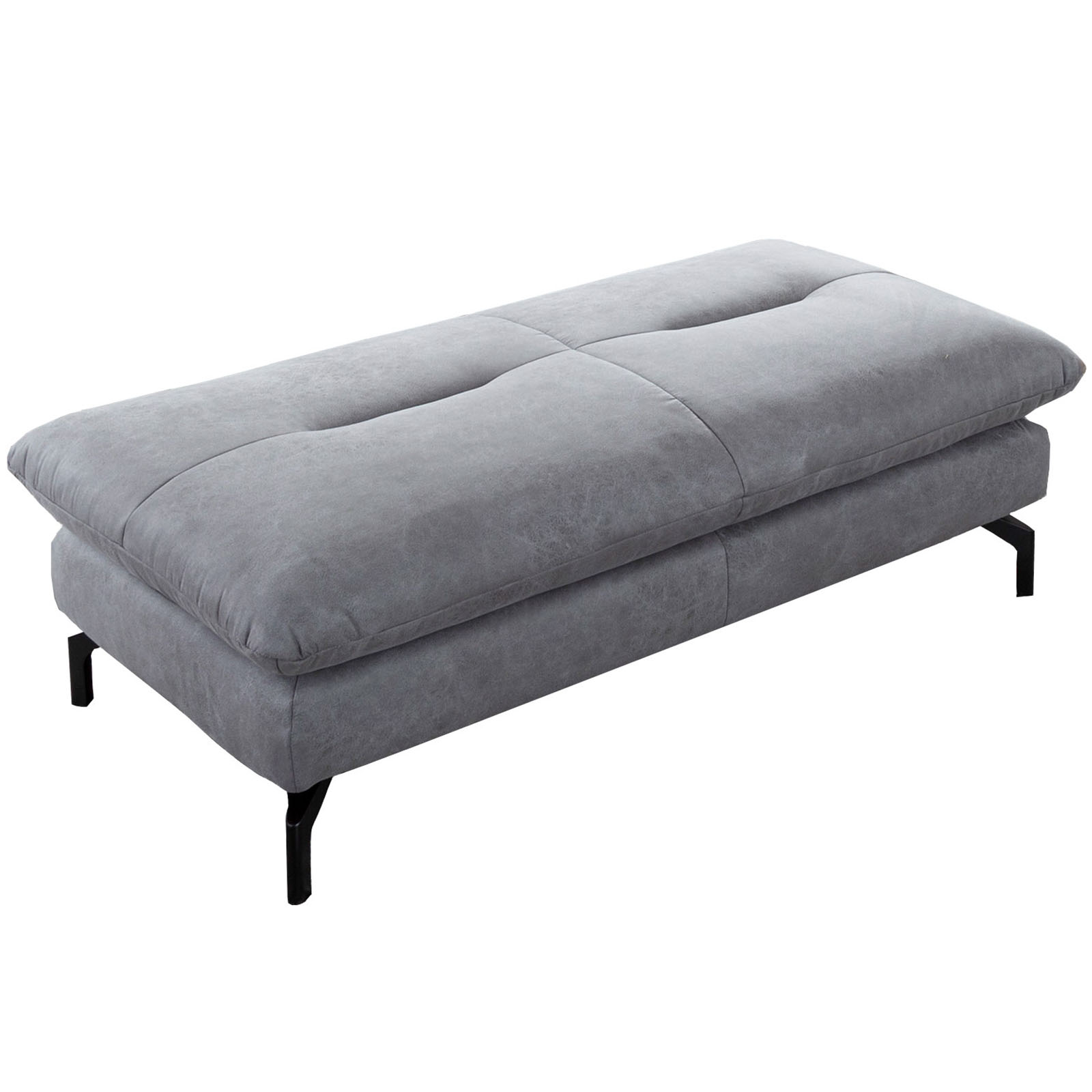 Hocker - grau - Microfaser