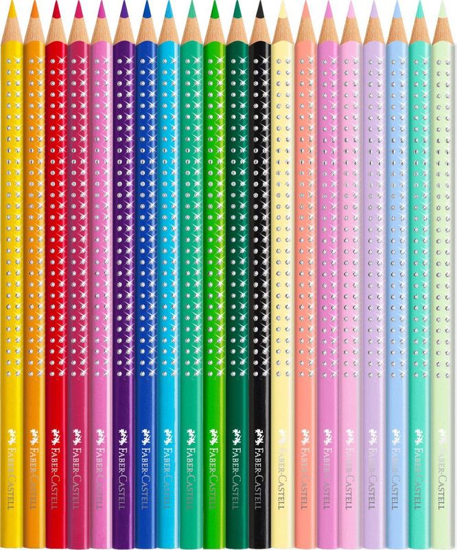 Faber-Castell kleurpotloden - Sparkle - 20 kleuren - in bewaarblik vlinder - FC-201971