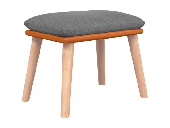 Chaise à bascule avec repose-pied Gris clair Tissu