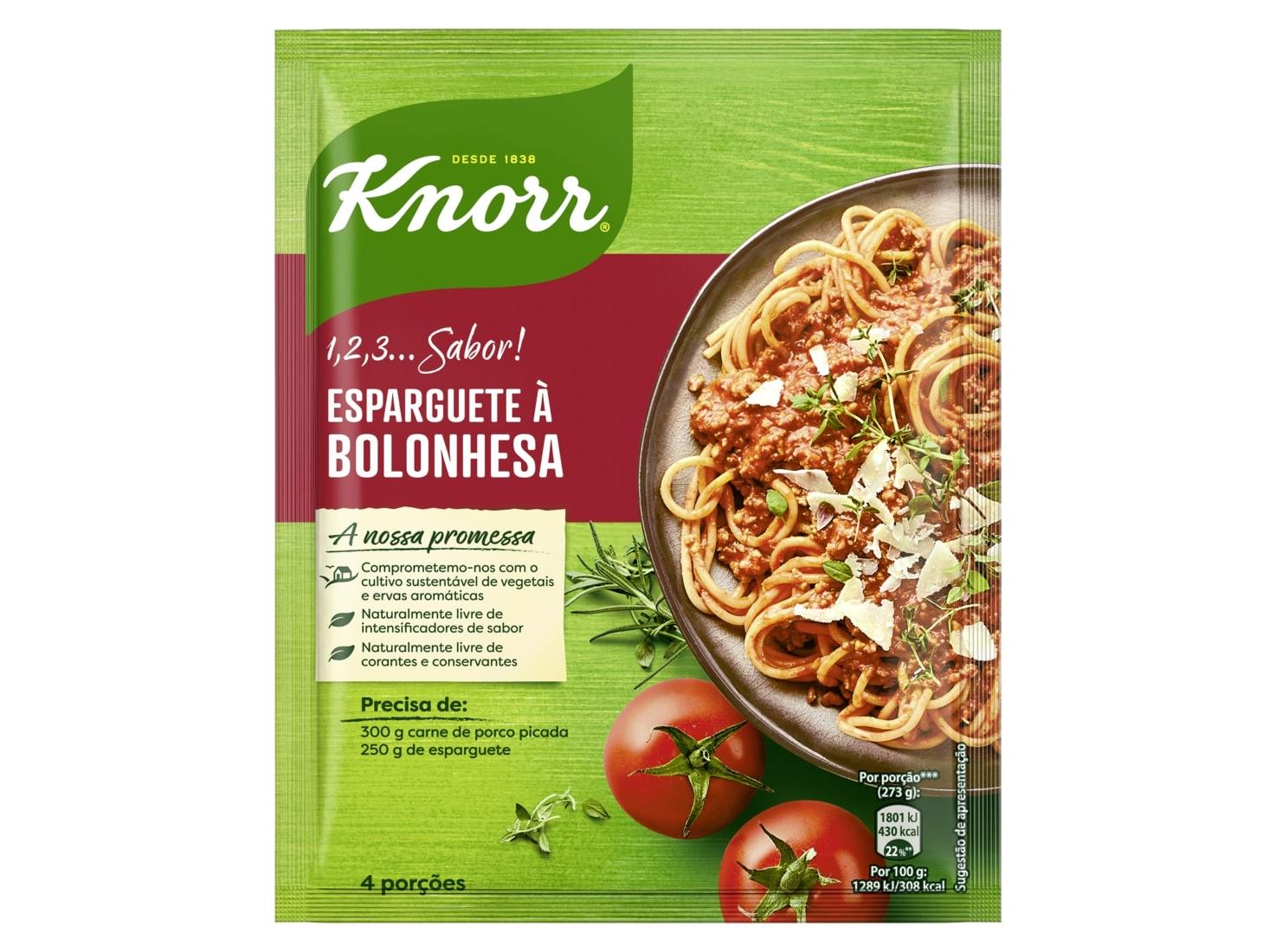 TEMPERO KNORR 1-2-3 SABORES BOLONHESA 4UN
