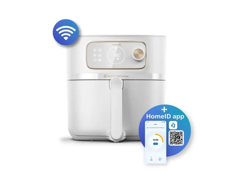 Philips 7000 series HD9876/25, Varmluftsteger, 8,3 L, 2 kg, Rapid Air, 7 person(er), Enkelt