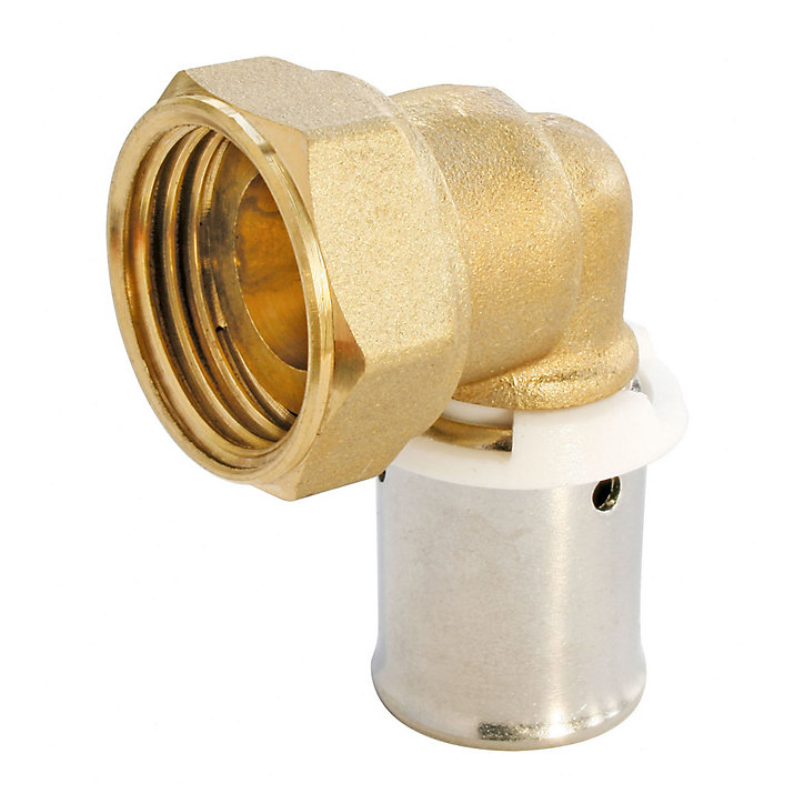 Raccord coudé à sertir pour tube PER Ø20 - coude écrou tournant 20/27 (3/4