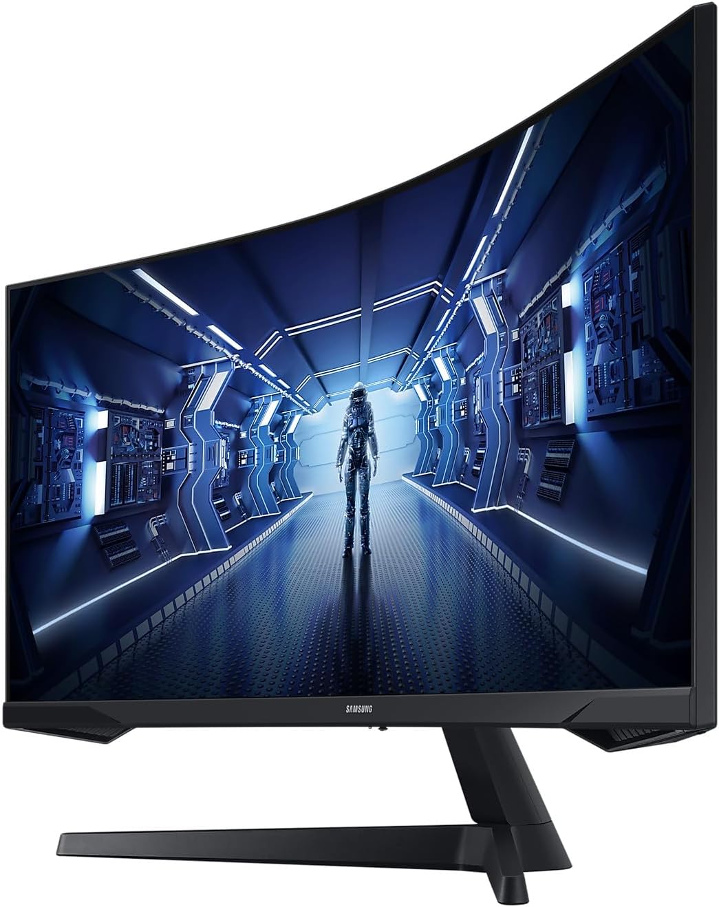Samsung Ecran PC Odyssey G55T 34'' 165Hz, 1ms, Dalle VA 1000R, UWQHD 3440x1440, 2500:, 250cd/m2, AMD FreeSync Premium, Pied Ajustable,HDMI, DisplayPort