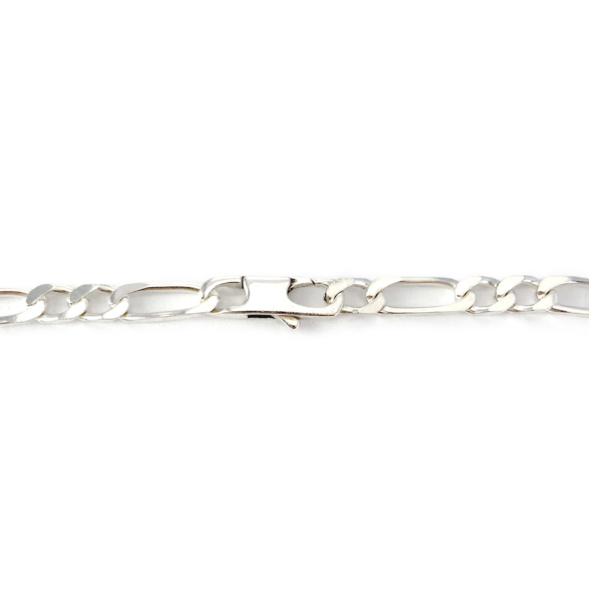 Collier d'occasion argent 925 maille cheval alternée 55,5 cm