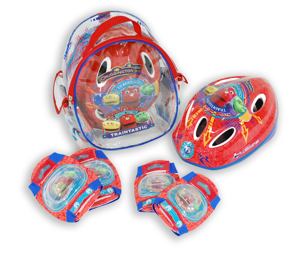 Mochila, capacete e equipamentos de proteção Chuggington