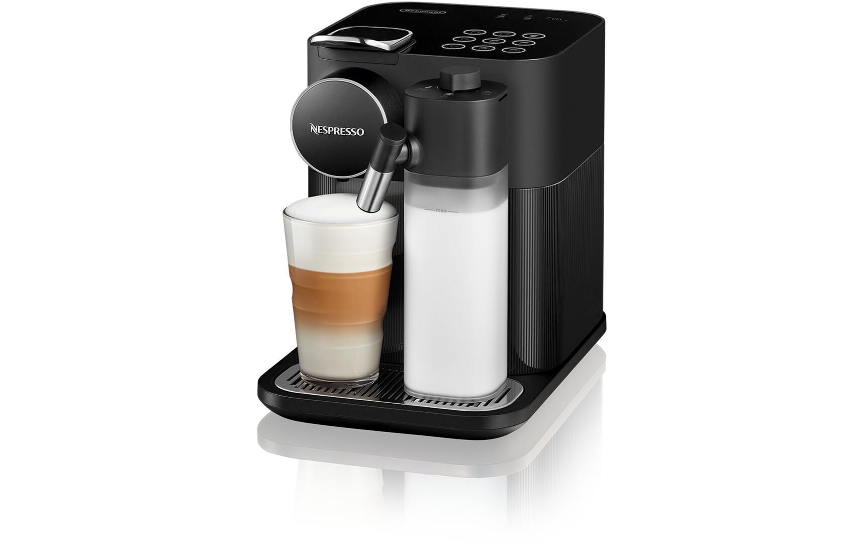 Kaffeemaschine Nespresso Gran Lattissima EN640.B Schwarz<br>Kapselmaschine der Original Line mit Milchsystem und automatischer Spülfunktion