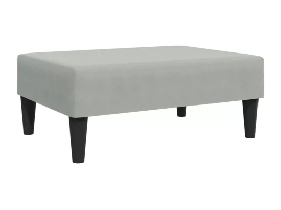 Repose-pied gris clair 77x55x31 cm velours