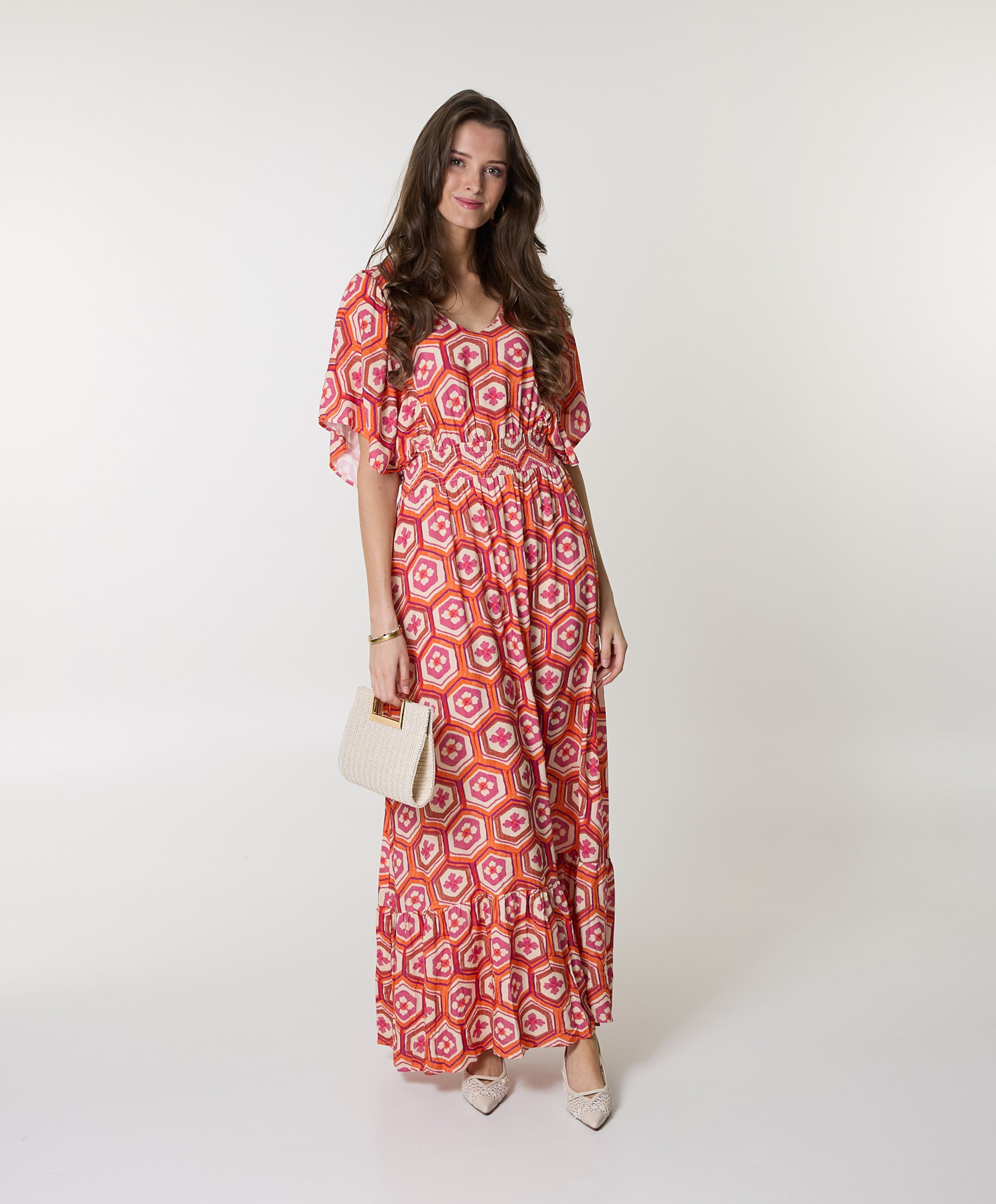 Geisha Dames jurk multicolor