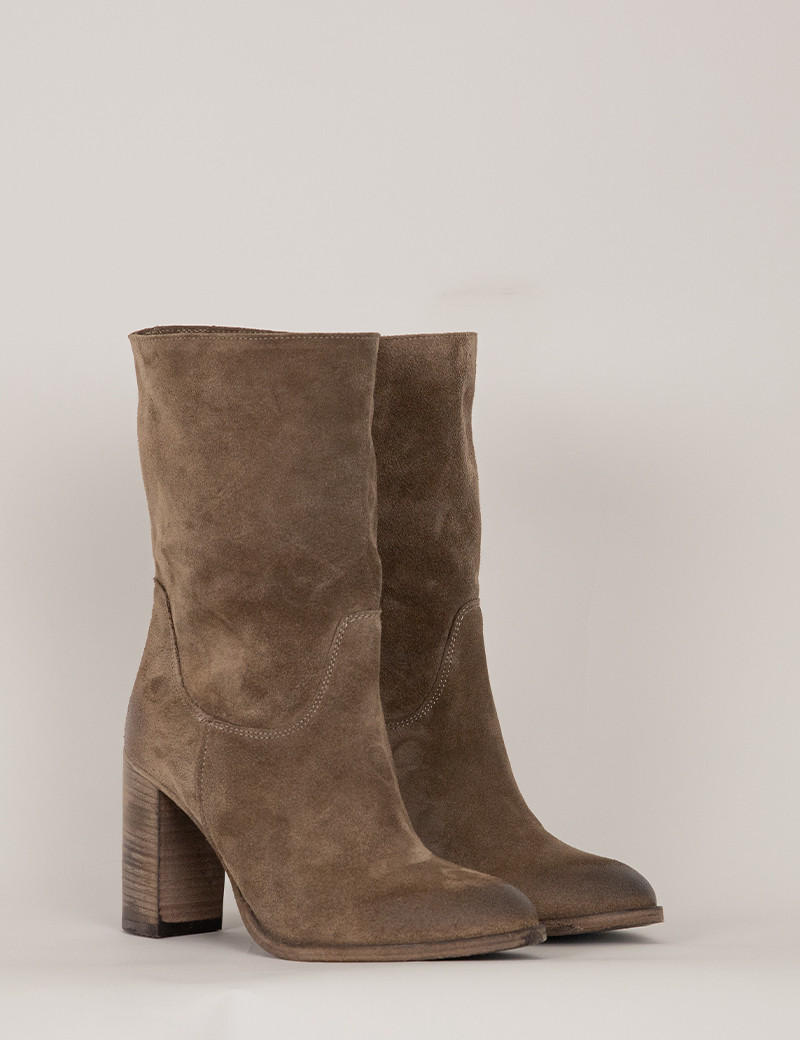 PAOYAMA BOOTS VELOURS TAUPE