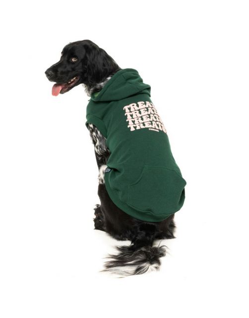 Fuzzyard Treats Hoodie Donkergroen - Hondenkleding