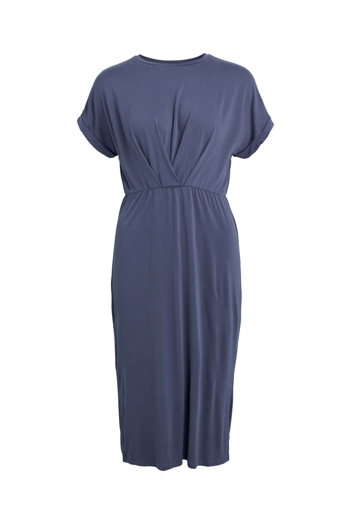 Vestido midi de malha leve - Azul