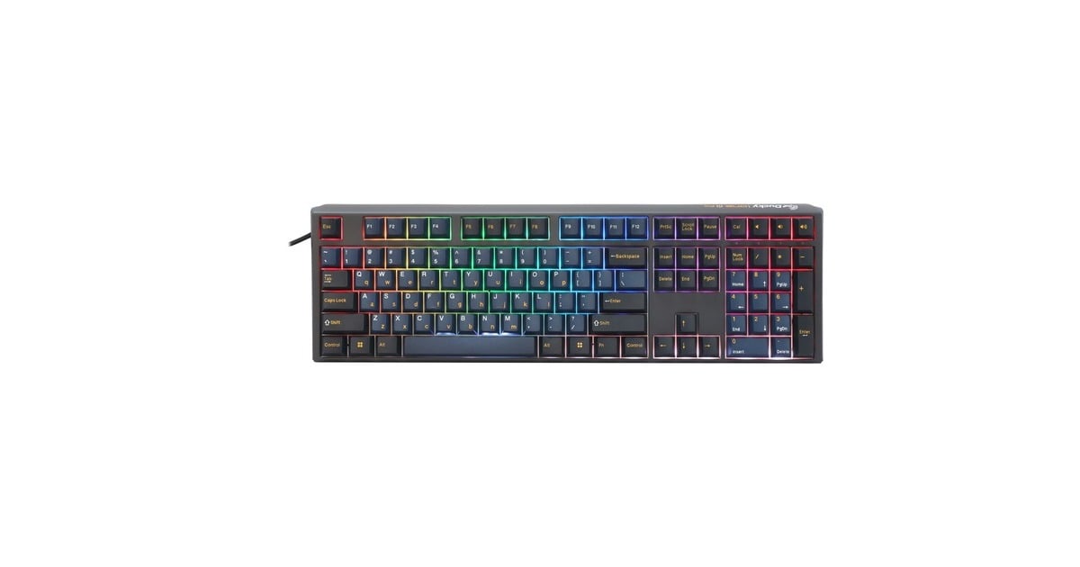 DuckyOne 3 Pro, gaming toetsenbord  (Zwart, US lay-out, Cherry MX2A Blue, RGB led, Double-shot PBT, QUACK Mechanics, hot swap)