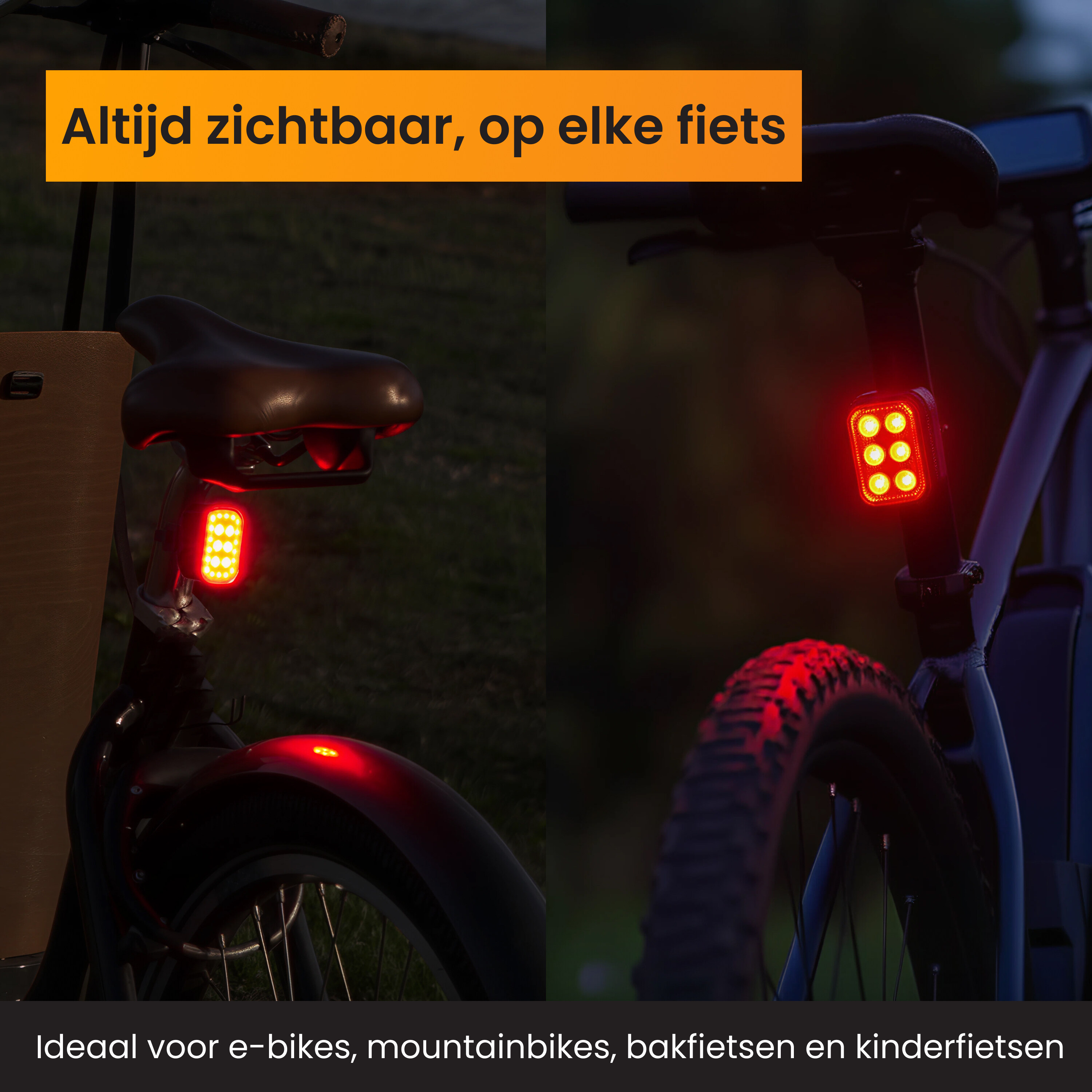 R2B oplaadbare USB-C Fietslampen