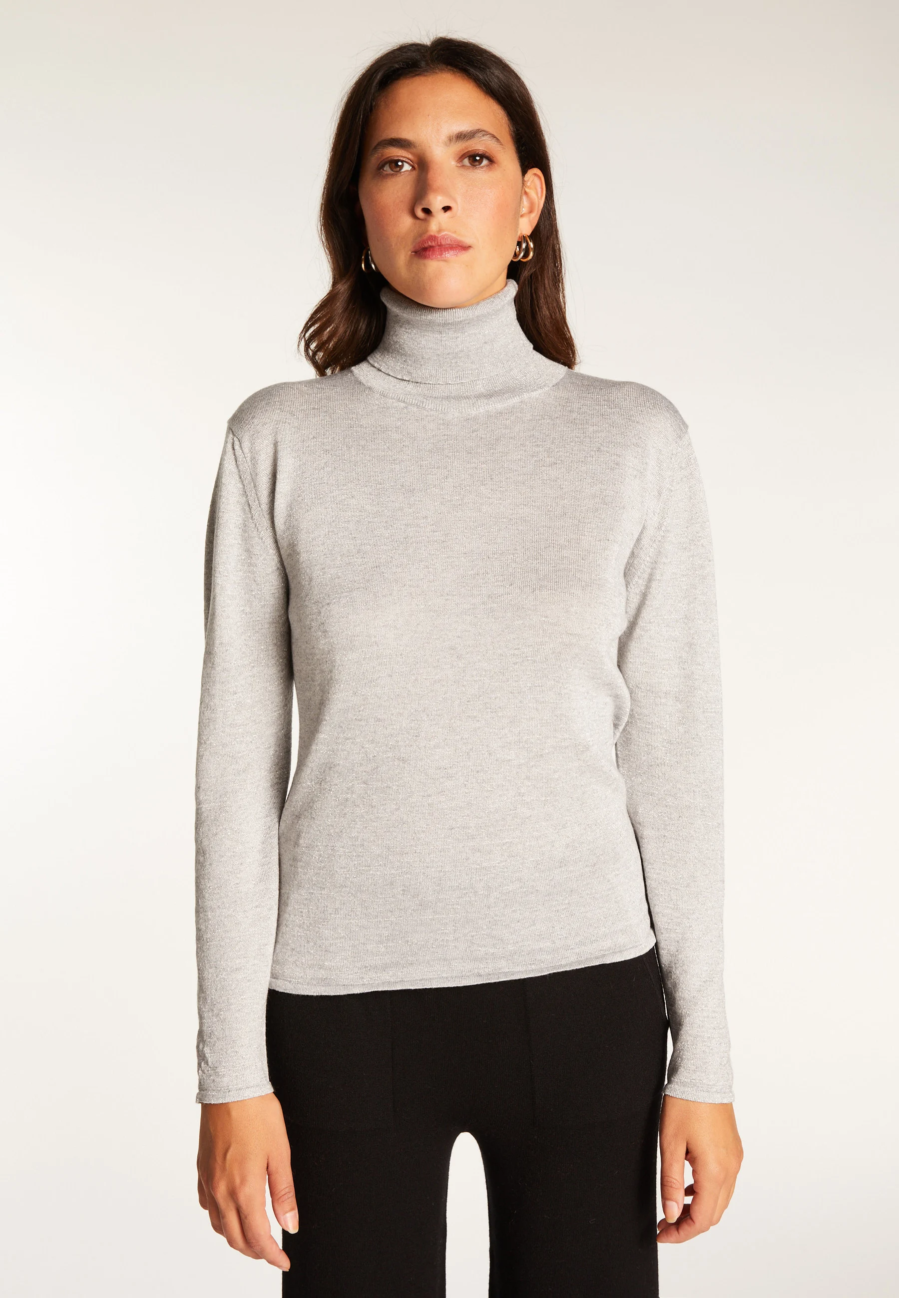 AÉRIS LUXAH24 - T-shirten fibre de bambou cachemire lurex | Gris