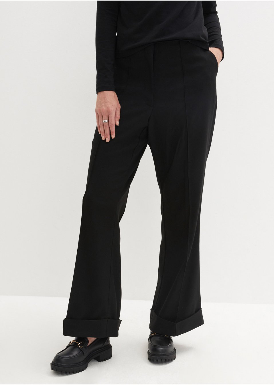 Pantalon Flared avec revers