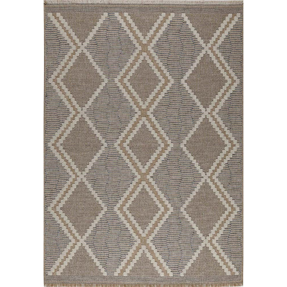 Tapis intérieur extérieur aspect jute bleu tulum 9048 90 x 67 cm