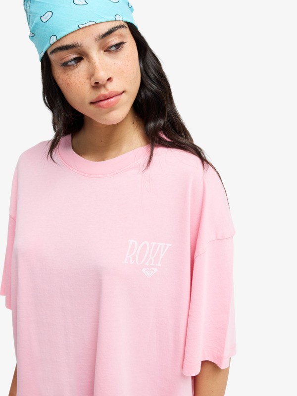 Talloversize Washed T-Shirt à manches courtes Rose Femme