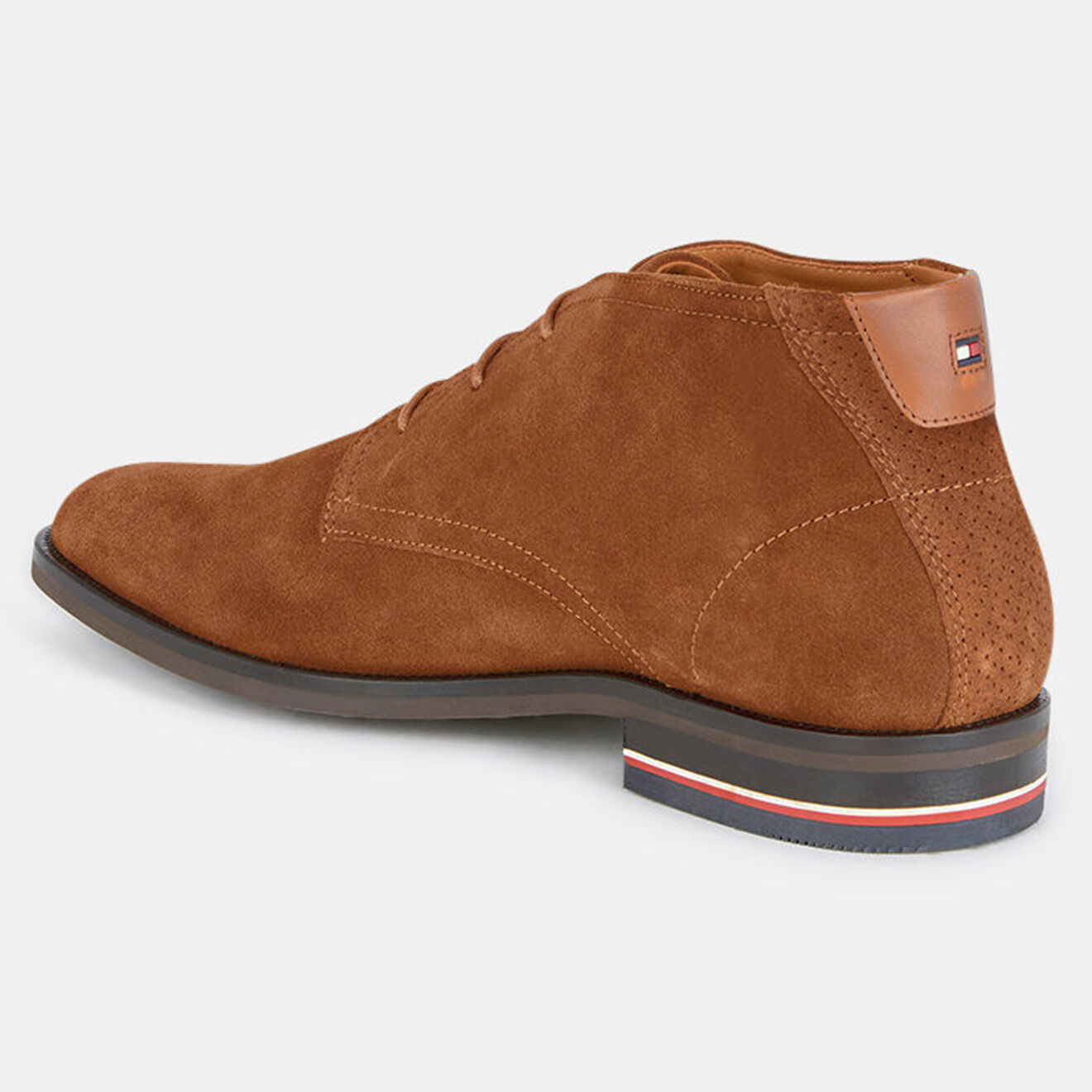 Tommy Hilfiger Desert Boots en Velours de cuir signature marron