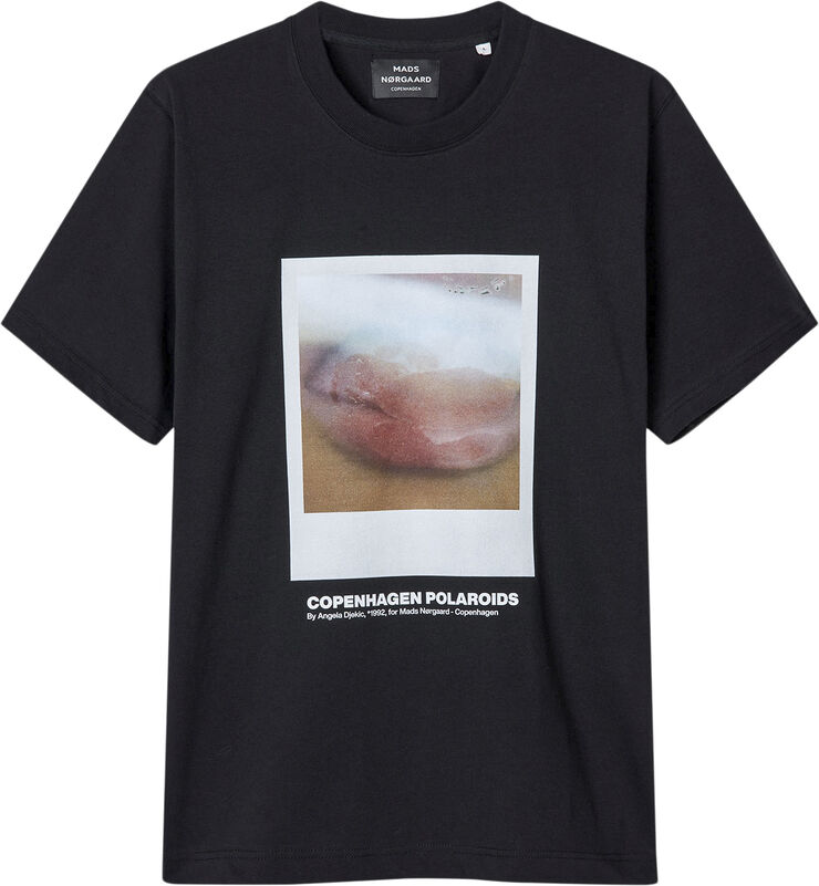 Mads Nørgaard - Copenhagen Cotton Jersey Frode Poloroide Tee Sort